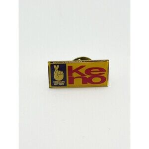 Vintage Oregon Lottery Keno Hat Lapel enamel Pin Advertising